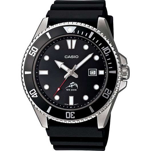 【CASIO】槍魚 水鬼運動膠帶錶 日期顯示 200米防水 MDV-106-1A 台灣卡西歐公司貨