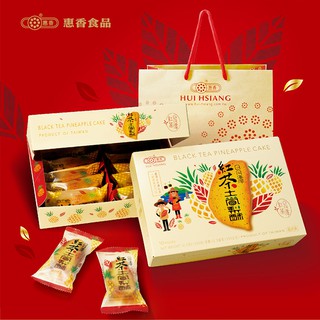 惠香 台灣造型日月潭紅茶土鳳梨酥禮盒含送禮提袋 (350g/盒)