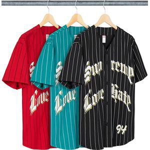 【紐約范特西】預購 SUPREME FW19 Love Hate Baseball Jersey 直條紋 棒球衣 棒球衫