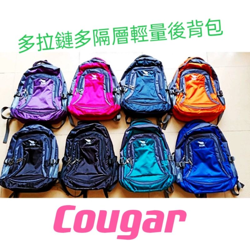 🎀【五洲】🎒Cougar輕量後背包 防潑水尼龍背包 多拉鏈多隔層 CG-7041 （8色）🔫快速出貨