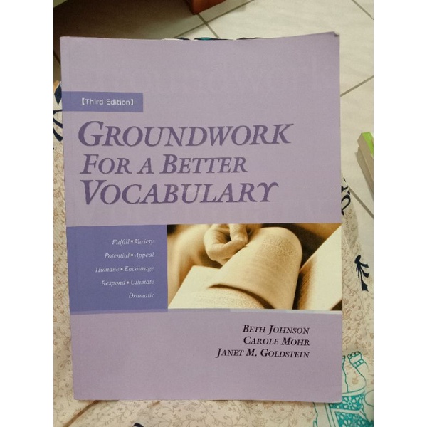 GROUNDWORK FOR A BETTER VOCABULARY