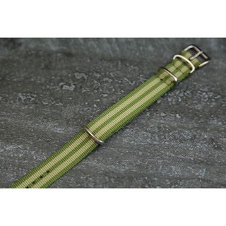 綠條紋18mm or 20mm Nylon Watch Strap太超值尼龍NATO zulu G10四環時尚軍用錶帶