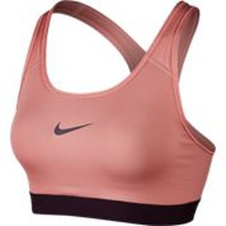 NIKE PRO CLASSIC PAD BRA女生中度支撐運動內衣823313-644梅子紅色(附胸墊可拆)*尺寸詢問