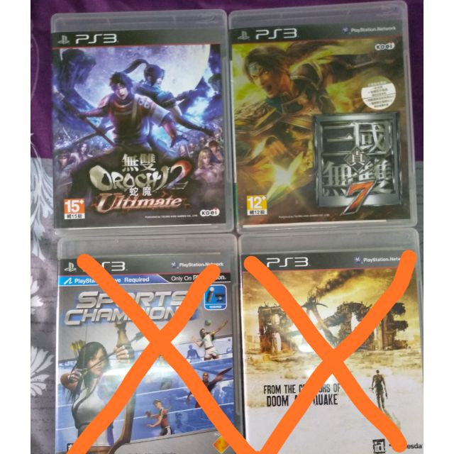 PS3 二手遊戲 三國無雙7,無雙蛇魔2加強版皆中文
