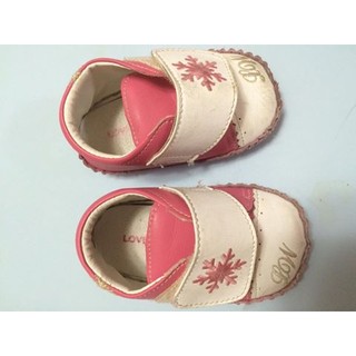 專櫃 真皮鞋 愛的世界 嬰兒鞋 學步鞋 透氣 好穿 粉紅 白色