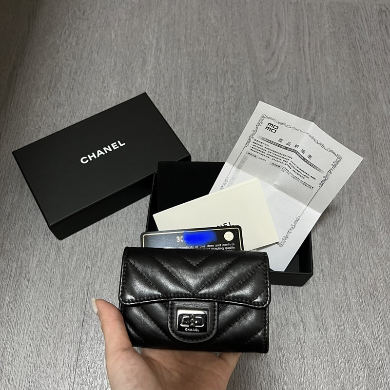 售 香奈兒 Chanel  so black 2.55 卡包 卡夾零錢包