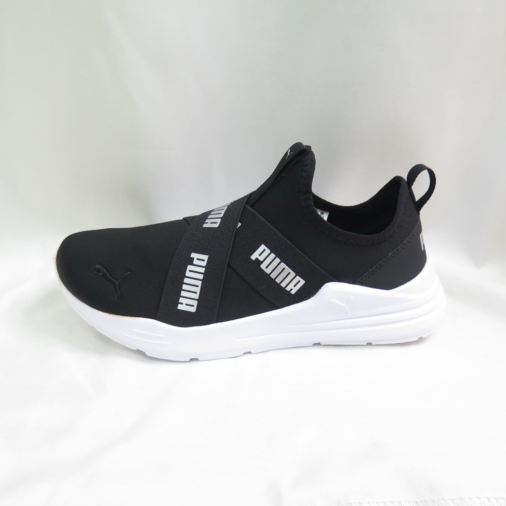 PUMA WIRED RUN SLIPON 女款 襪套式 慢跑鞋 懶人鞋 輕量 38229901 黑【iSport】