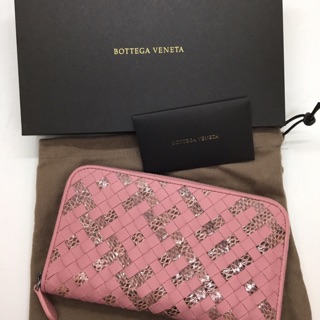 在臺現貨BOTTEGA VENETA小羊皮編織雙色ㄇ字拉鍊長夾 bv中夾 bv短夾 bv長夾