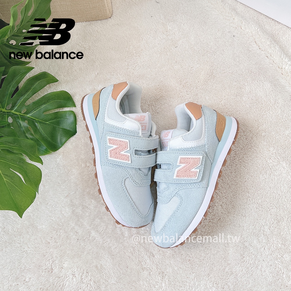 【New Balance】 NB 童鞋_中性_藍灰色_PV574RK1-W楦 574 中童