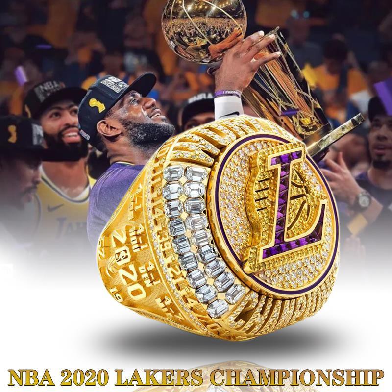 【現貨免運】【NBA冠軍戒指】2020NBA詹姆斯湖人騎士總冠軍戒指四冠指環純銀刻字個性收藏紀念