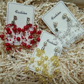 AC103 珍珠燈泡串耳環 現貨【Ruby's Earring】 珍珠耳環 燈泡耳環 可愛飾品 長耳環 垂吊耳環