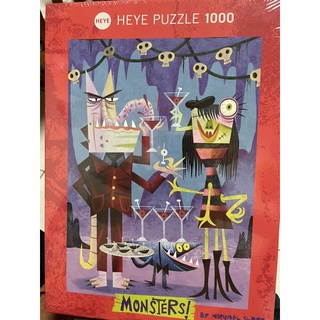 《免運》二手良品/雷諾瓦拼圖 /HEYE PUZZLE 1000片 Monsters!絕版