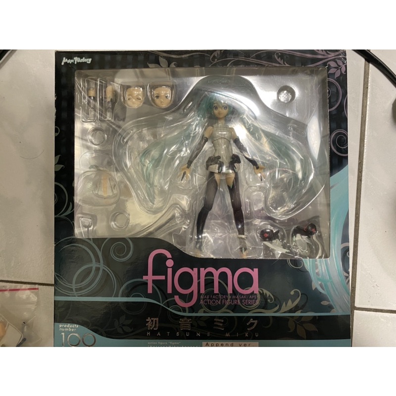 二手 GSC FIGMA 100 VOCALOID 初音 擴充版 Append Ver. 特典