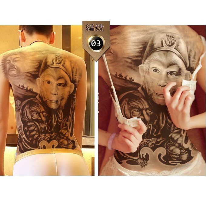 現貨免等 刺青 貼紙滿背花臂紋身持久約一周防水多款全甲尺寸防水持久大哥江湖兄弟藝術 蝦皮購物
