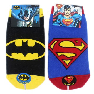 卡漫城 - 襪子 15-22cm 三雙組 直版襪 ㊣版 短襪 台灣製 超人 蝙蝠俠 Superman Batman