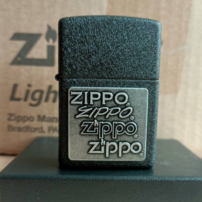 【現貨附發票】美國 Zippo 打火機 正品 四代LOGO-Pewter Emblem 白鑞貼飾 (型號363)