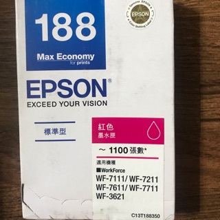 現貨 免運費 Epson 188原廠墨水匣 紅色