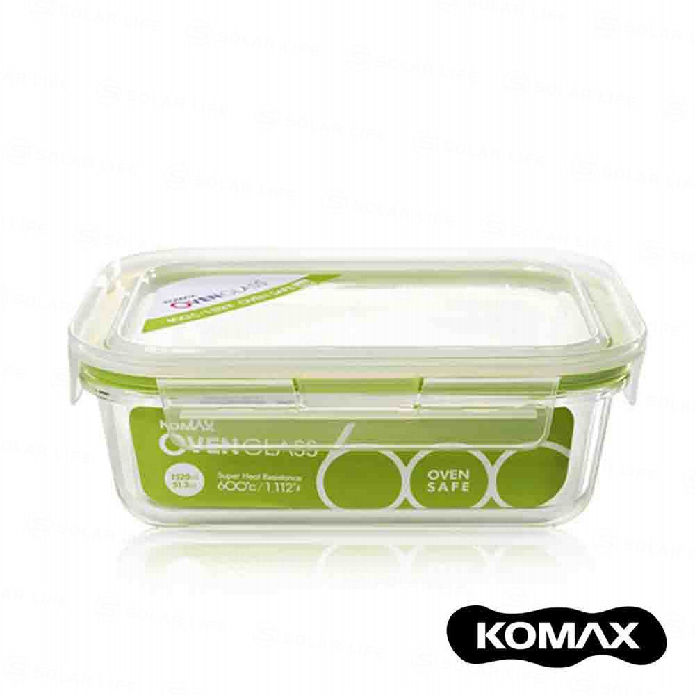 韓國KOMAX耐熱玻璃保鮮盒長方型1520ml 索樂生活 戶外露營野炊居家廚房生熟食環保造型砧板料理用品