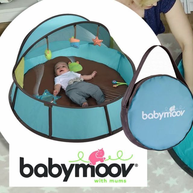 有影片📽法國baby moov 超方便折疊遊戲床 戶外遊戲 嬰幼兒專用 露營用 玩具收納