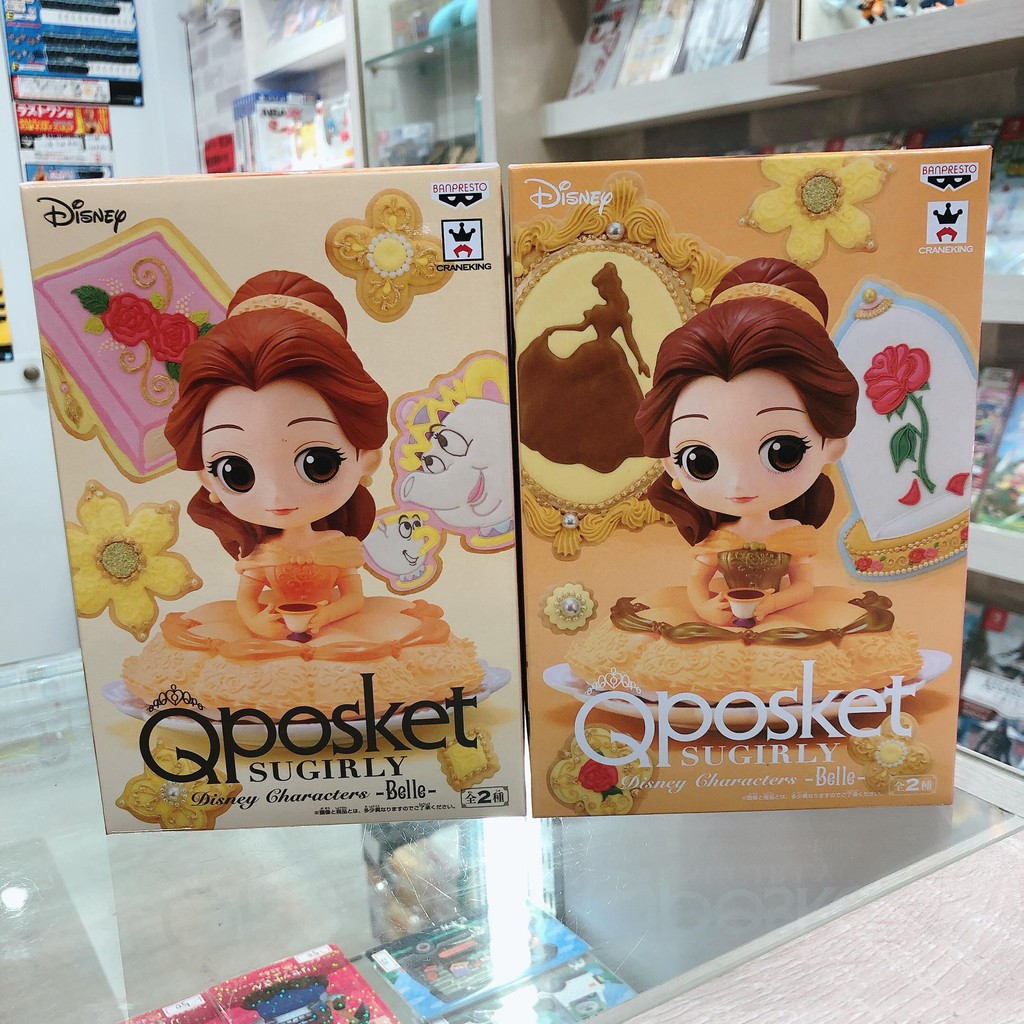 台中玩具部落客 現貨 代理版 正版 迪士尼 QPOSKET 坐姿 下午茶 貝兒 美女與野獸 景品 公仔