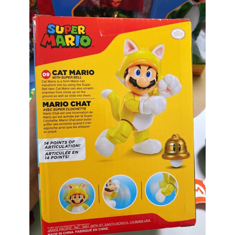 超級瑪莉歐馬力歐貓咪3d世界瑪莉兄弟任天堂jakks 4吋公仔switch Super Mario 蝦皮購物
