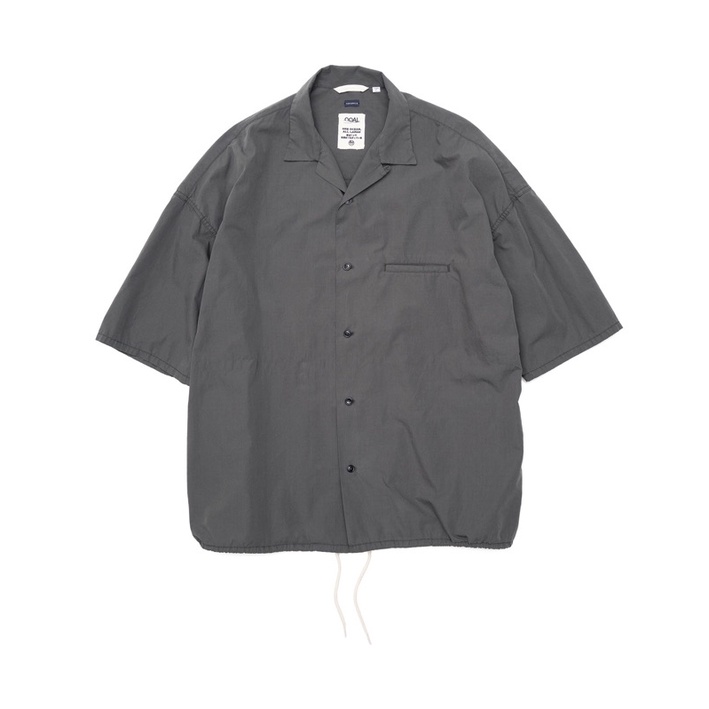 Nanamica Open Collar Wind H/S Shirt - Charcoal Size S
