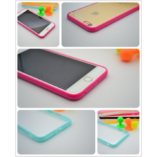 防摔蘋果 plus 手機殼 iphone6s 6plus 6p+壓克力加TPU實色邊防塵 糖果彩色 透明 保護套耐刮