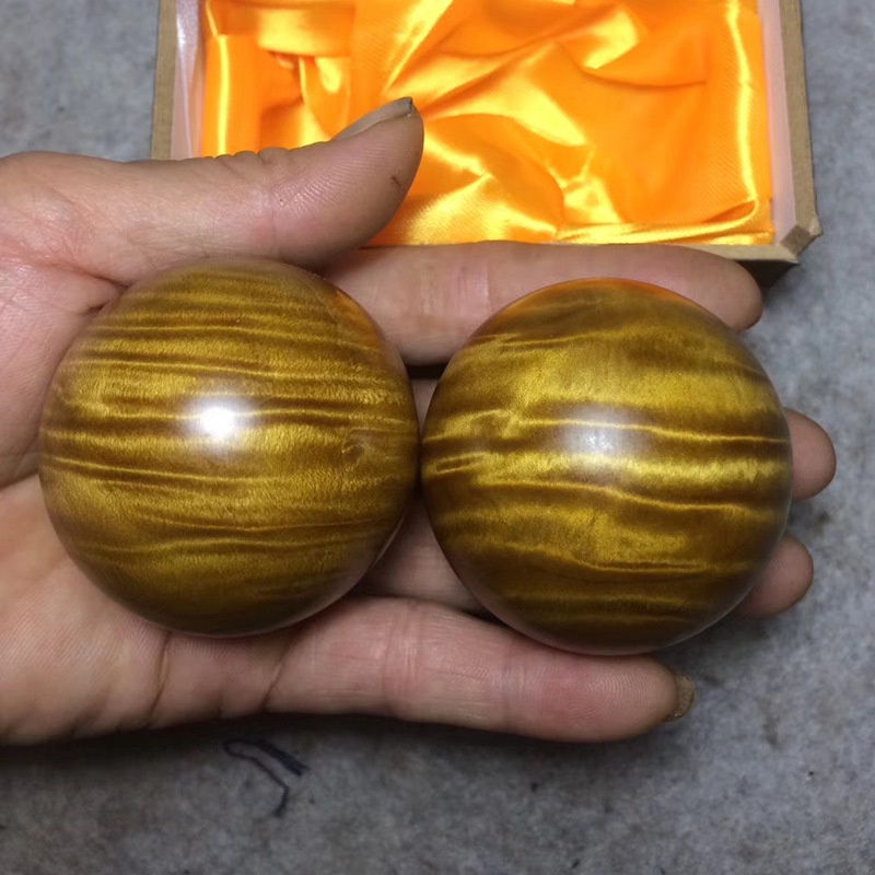 青子龍佛珠新款特賣一件代發金絲楠木 5.0手球批發 楠木運動手球工藝品手把件