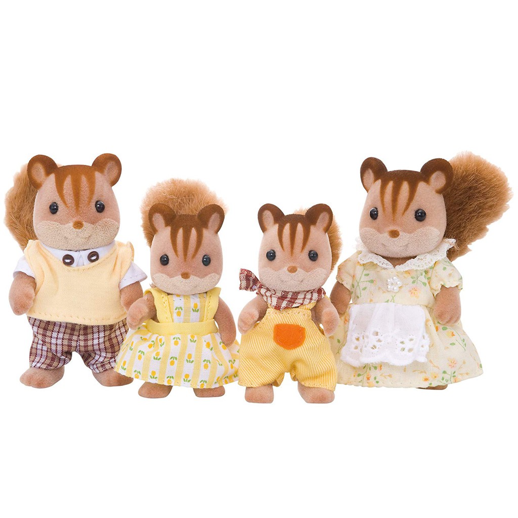 日本 森林家族玩偶 胡桃松鼠家庭