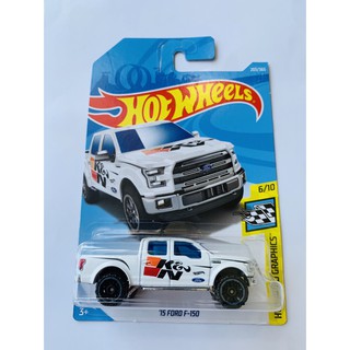 HOT WHEELS HOTWHEELS 風火輪風火輪 15 福特 F-150 皮卡白色貼紙 K&N HW 速度圖形稀有