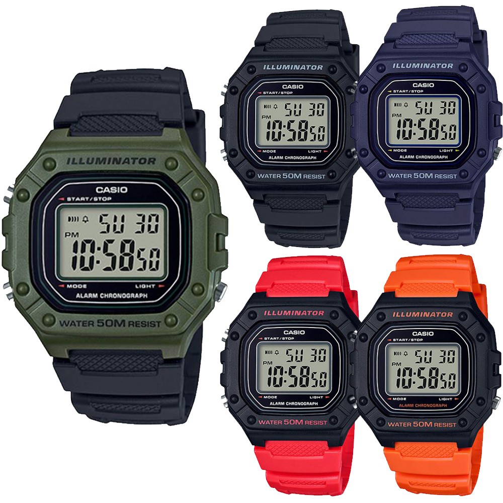 【CASIO】卡西歐 電子錶 W-218H 系列 共5款 原廠公司貨【關注折扣】