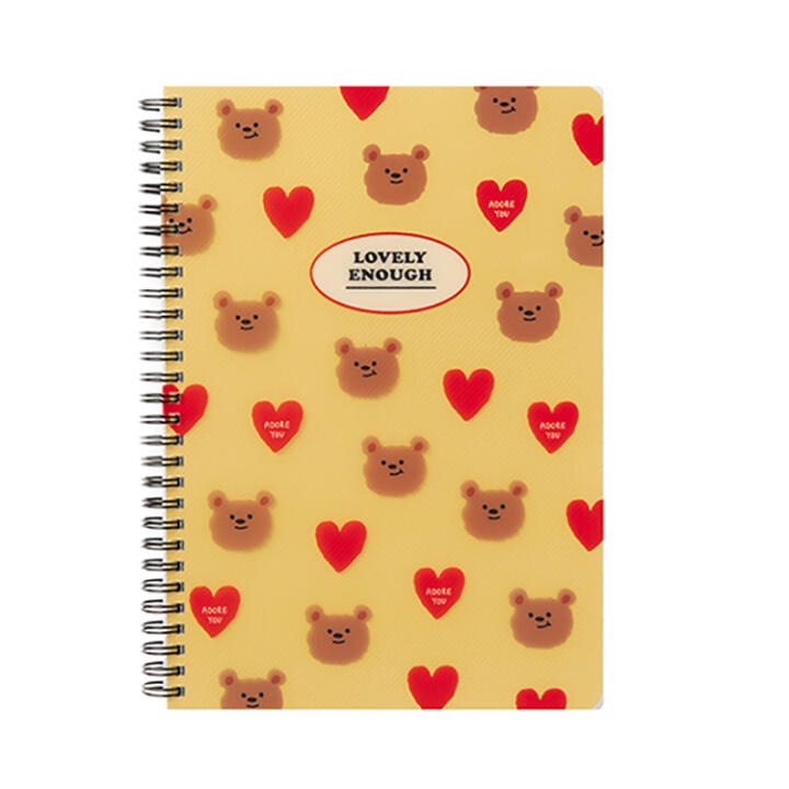 [ARTBOX] pp cover spring yellow teddy bear notebook