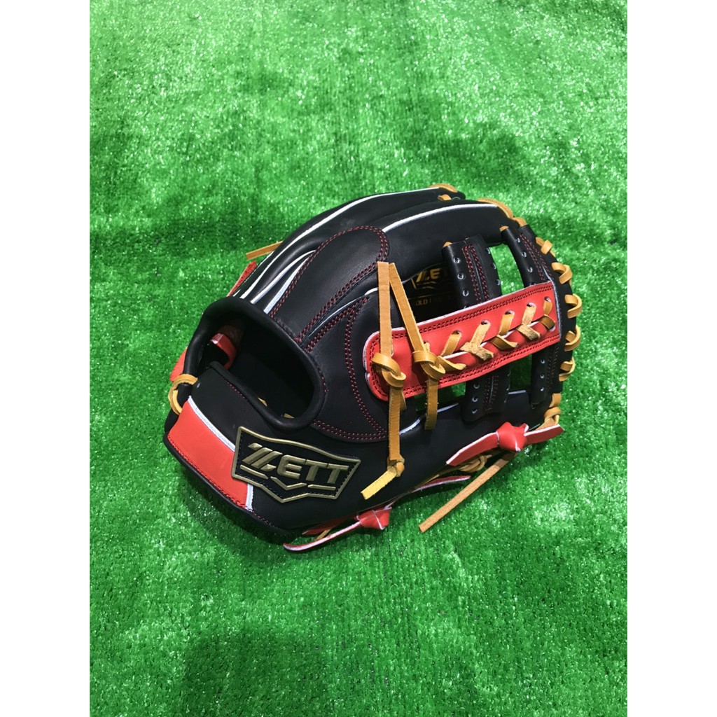 ZETT SPECIAL ORDER 訂製款棒壘球手套十字檔特價源田款12吋紅底黑配色