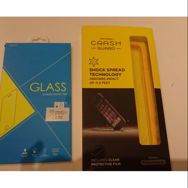 Crash 全新iphone6 plus/6s plus手機殼加玻璃保護貼