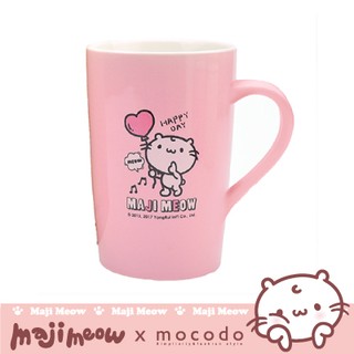 魔法家-mocodo 麻吉貓粉紅派對馬克杯 360ml(買1送1) 附盒 杯子 對杯 水杯 咖啡杯 下午茶 陶瓷 生日禮