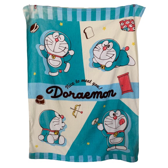 [微瑕出清]卡通 哆啦A夢 Doraemon 小叮噹 浴巾 沙灘巾 全棉 兒童 運動 游泳 沙灘巾 毛巾童被 交換禮物