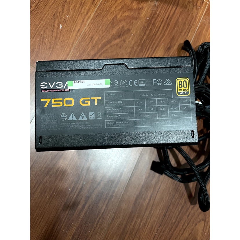 EVGA 750W GT 80+ 金牌/全模組/全日系/7年保固