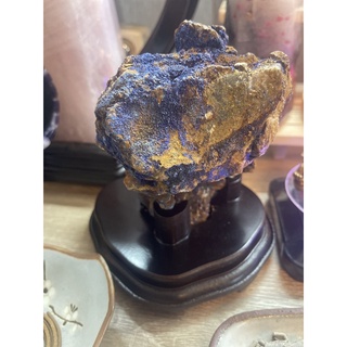 🎀JOSEPH藝品🎀天然藍銅礦原礦 1155g純天然 能量石 附專用底座 特別值得收藏
