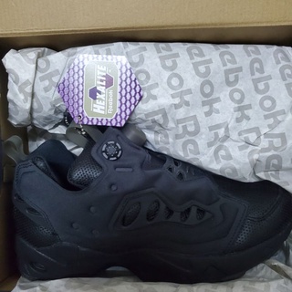 REEBOK PUMP 黑魂 Reebok Black Instapump Fury Road Sneakers