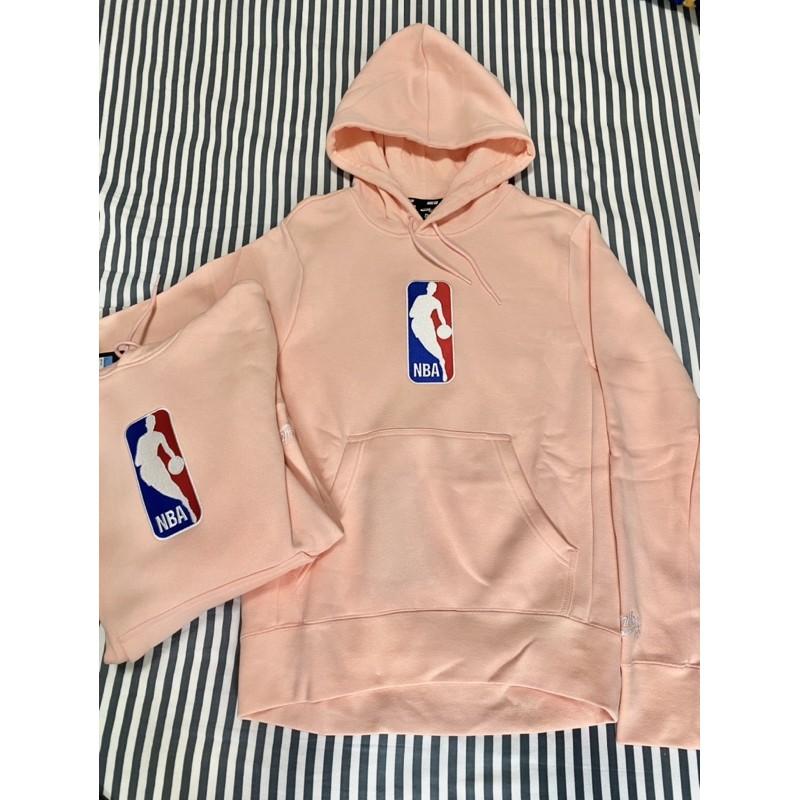 NIKE SB NBA ICON HOODIES 刺繡刷毛帽T 938413-646 粉紅色