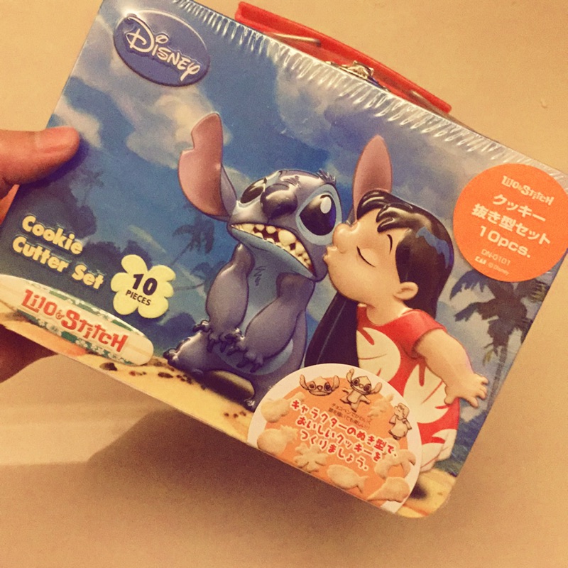 小點心日本帶回-Disney 史迪奇餅乾壓模/鐵盒裝組合10pcs