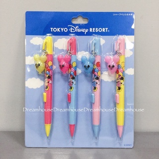 東京迪士尼 日本製 米奇 米妮 氣球系列 自動鉛筆 自動筆 筆組