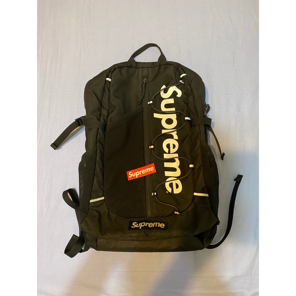 二手美品 Supreme 2017SS 42th backpack 3M 反光 Cordura box logo 後背包