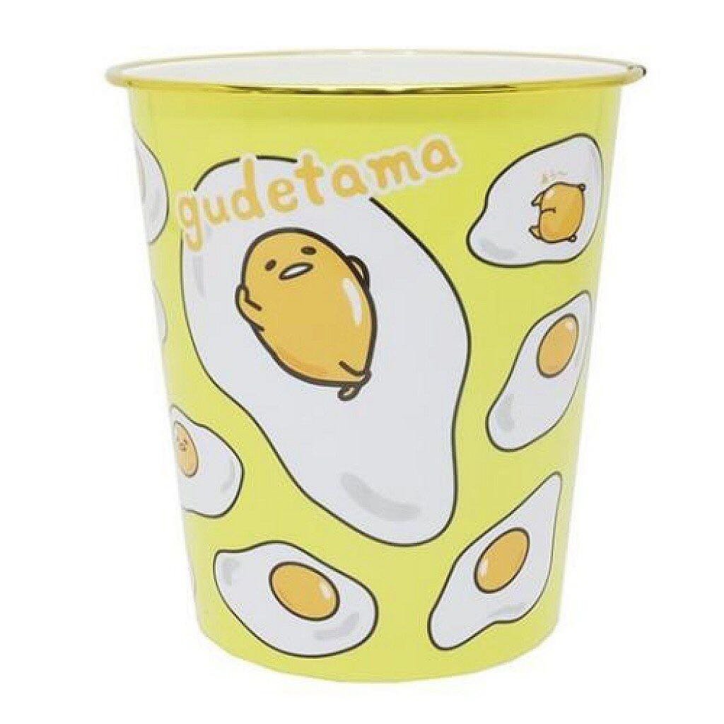 ●正版【GUDETAMA蛋黃哥】荷包蛋款垃圾桶 收納桶 置物桶 垃圾桶 日本代購 萬用桶 收納 居家裝飾 蛋蛋