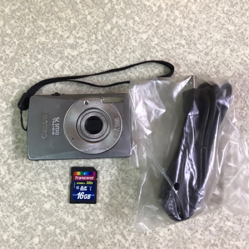 Canon 佳能 二手相機 Canon Digital IXUS 75 底部有毀損 無電池 附一條傳輸線 贈16 SD卡