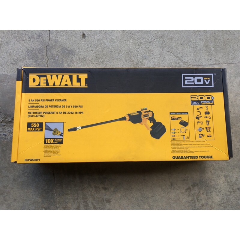 全新 得偉 DEWALT 20V DCPW 550 高壓清洗槍 洗車機 單主機盒裝