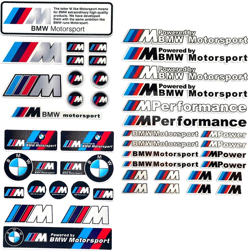 適用於 BMW Motorsport M Performance M Power 的反光汽車標誌徽章貼紙貼花