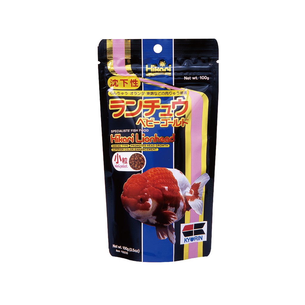 Hikari 高夠力金魚蘭壽飼料mini顆粒獅頭蘭壽東錦金魚增豔增體 蝦皮購物