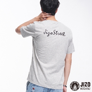 BLUE WAY 地藏小王 JIZO-短袖T恤/基本口袋圓標文字(灰)