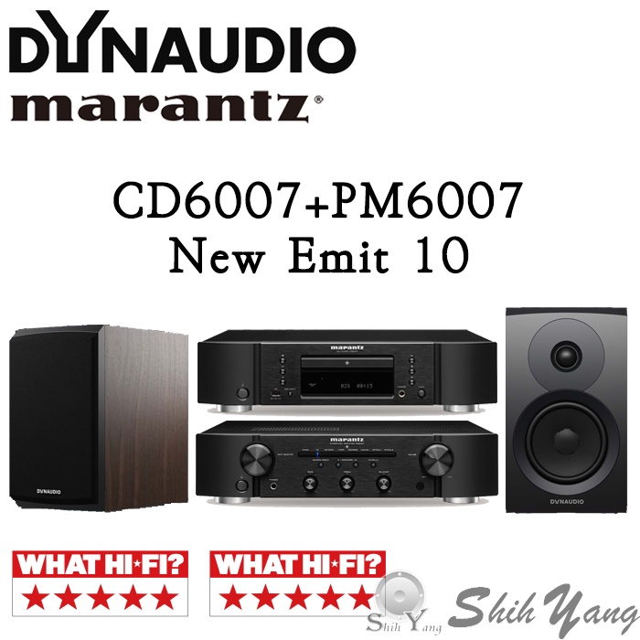 Marantz CD6007+PM6007 CD播放器+綜合擴大機+Dynaudio New Emit 10 書架喇叭